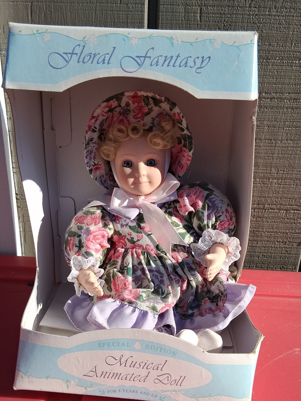 Floral Fantasy Musical Animated Doll - Pink & Green Floral Dress